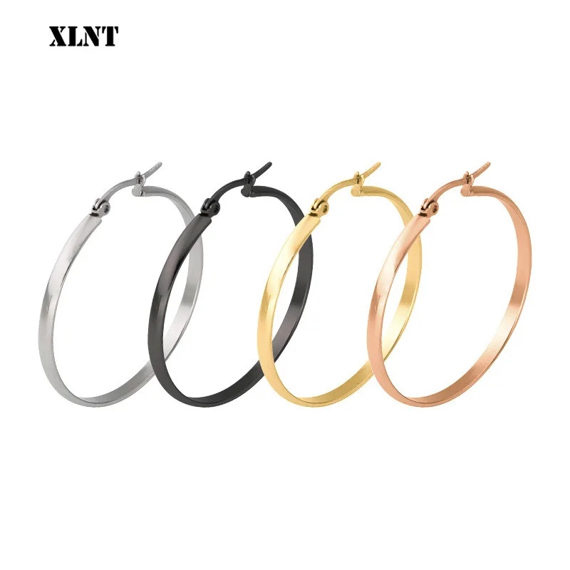 XLNT модные новые 1 партия/уп. золотые серебряные маленькие большой круг обруч