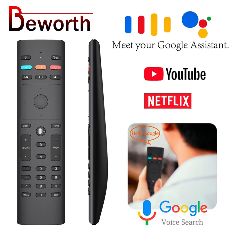 G40S Fly Air Mouse Google Voice Search микрофон гироскоп 2 4G Беспроводной 33Key ИК обучения G40