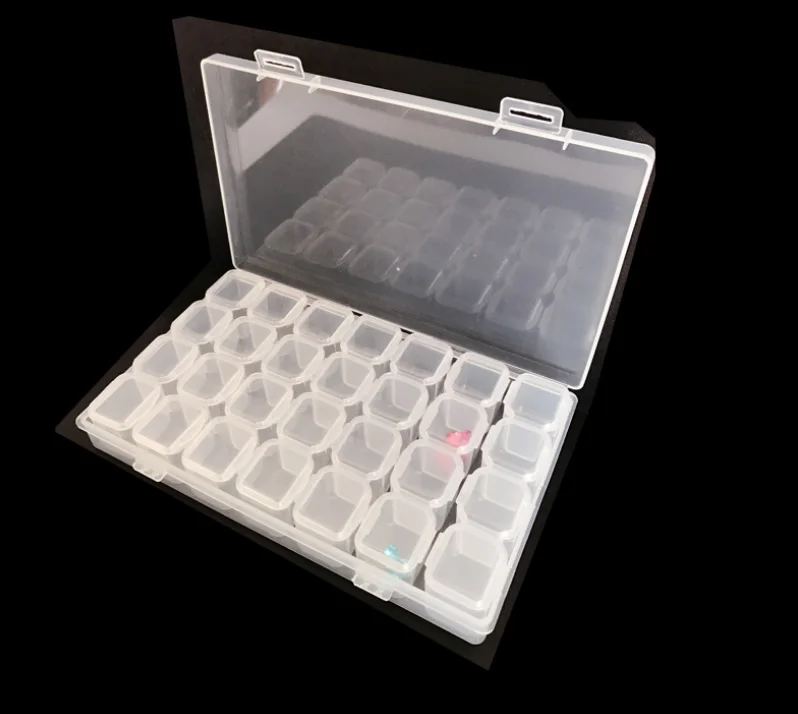 28 слотов набор для алмазной живописи регулируемая пластиковая коробка хранения
