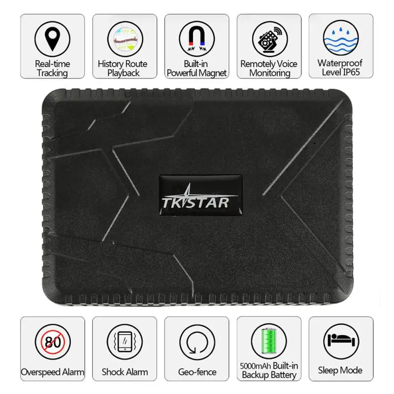 Автомобильный GPS трекер TKSTAR TK915 10000 мАч 120 дней в режиме ожидания 2G GSM сеть