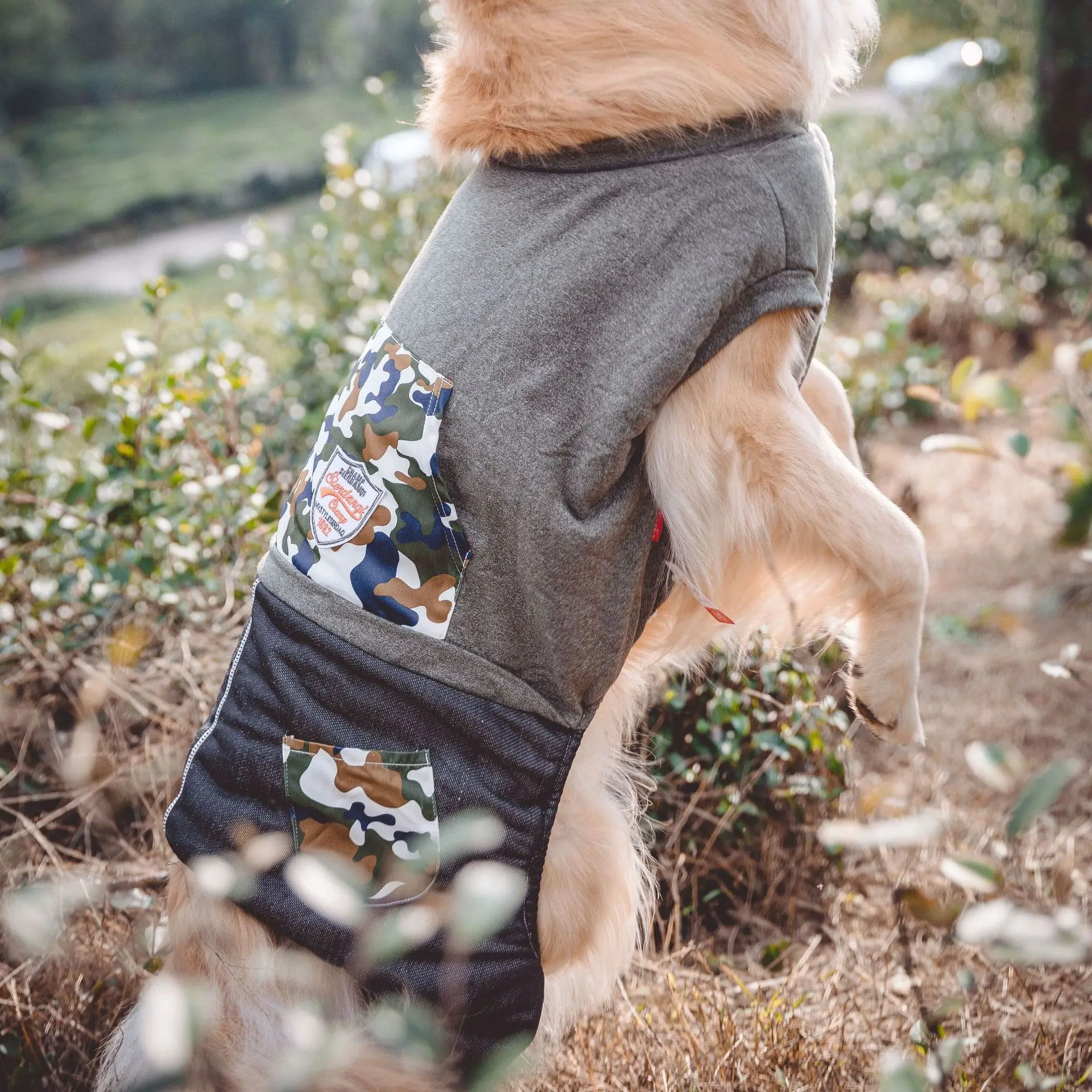 Теплая армейская большая собака пальто и куртки Толстая стеганая курточка