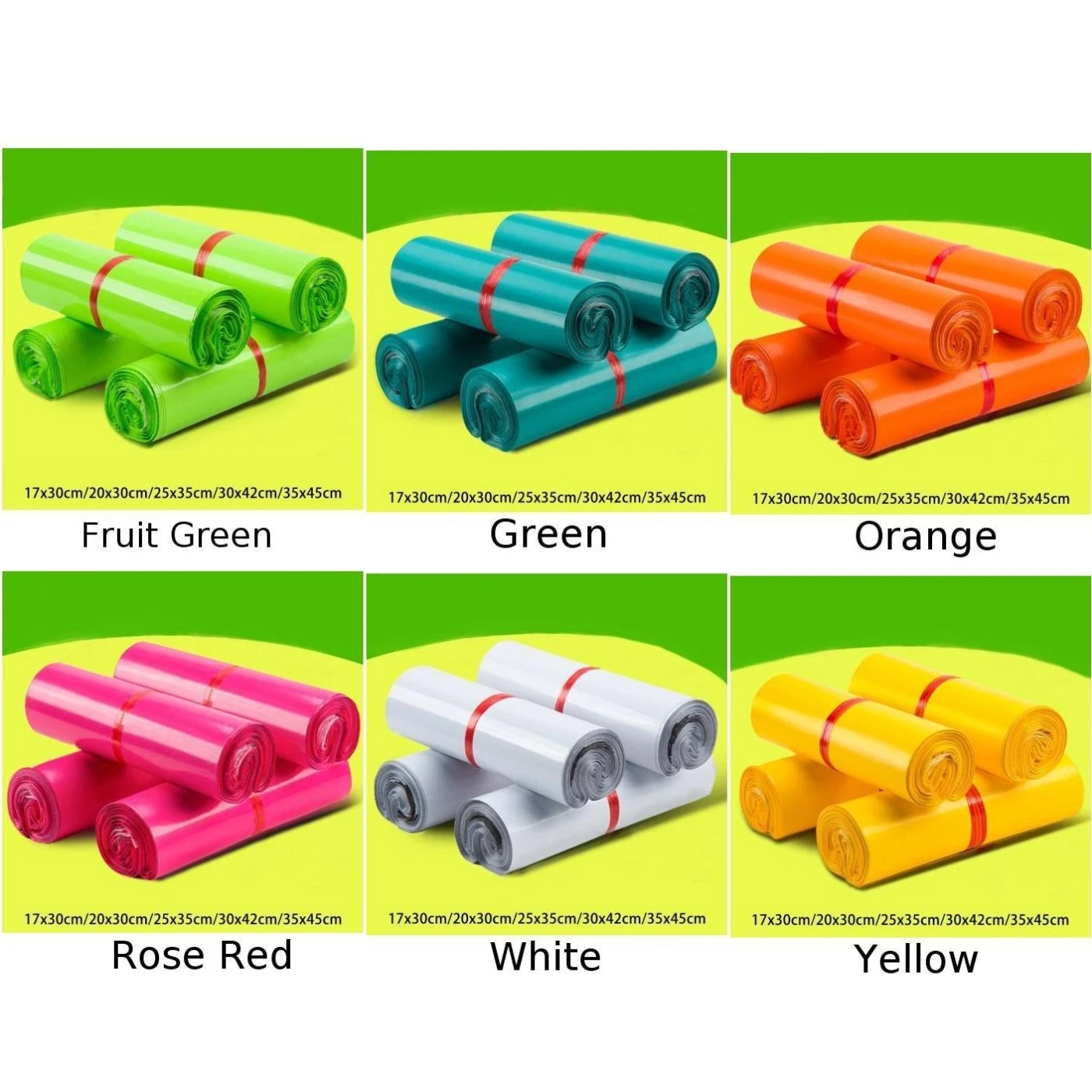 100 шт водонепроницаемые цветные почтовые пакеты Прочные Полиэтиленовые Почтовые