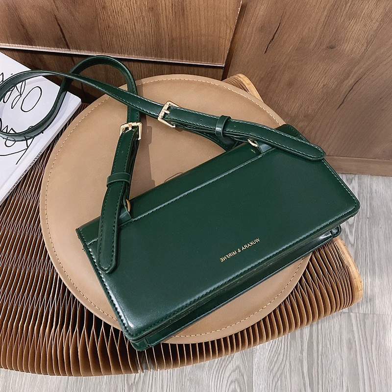 

PU Women's Designer Branded Small Leather Crossbody Bag Women 2020 Trend Shoulder Handbags Travel Trending Hand Bag Green
