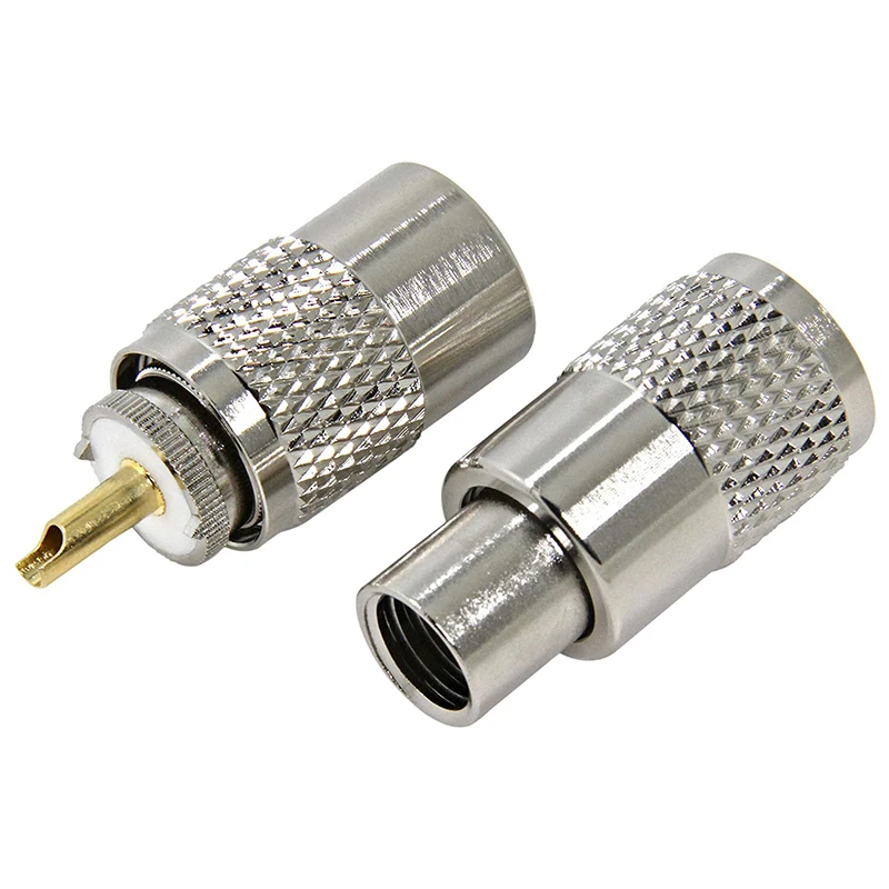 

10-Pack UHF PL 259 Male Solder Coax Plug with Reducer PL259