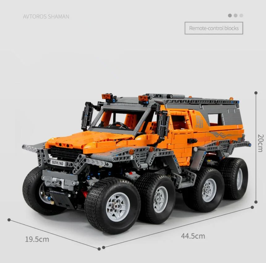 Новинка 13088, серия technic, модель двигателя Avtoros Shaman 8x8, набор строительных блоков, Классические игрушки для внедорожников
