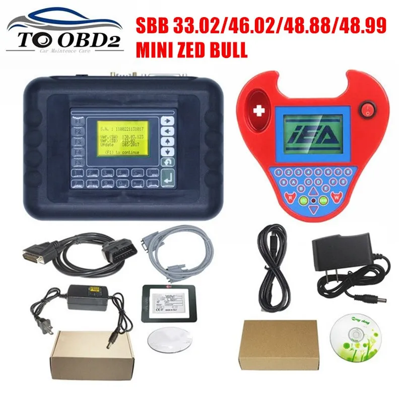 SBB Pro2 V48.88 V48.99 V33.02 V46.02 Мини Zed bull Авто программатор ключей 48 88 99 версия Булл OBD2 Ключ