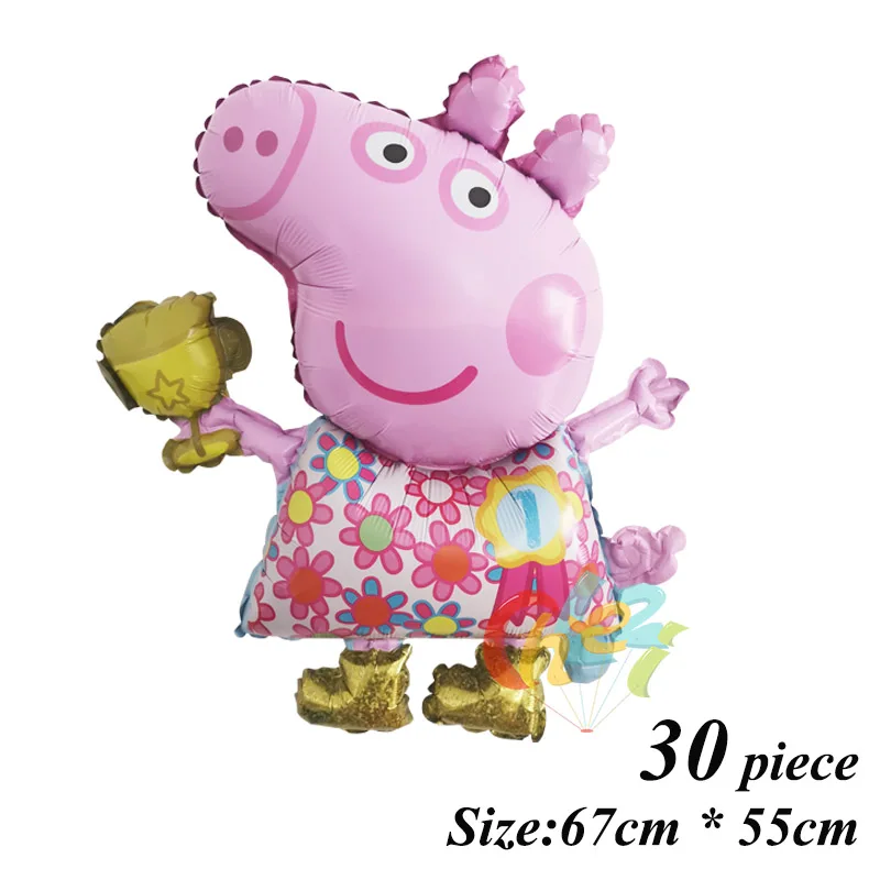 Peppa Pig 1 30 шт PEPPAPIG воздушные шары Джордж мальчик девочка день рождения украшение для дома PEPPAPIG Воздушный баллон гелия Рождество детский душ - Цвет: Peppa Pig 1