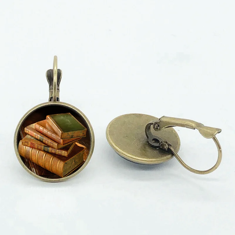 НОВЫЕ антикварные книги серьги узор стекло ручной работы Женские Ювелирные