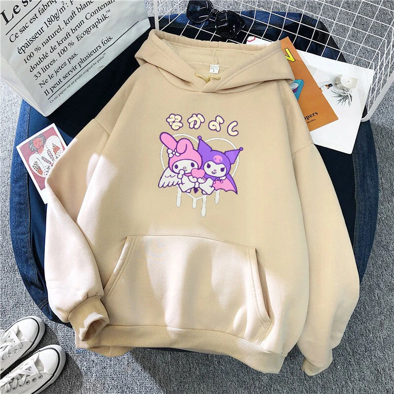 

Women Hoodies Harajuku Cute Pullovers Sweatshirts Cartoon Print Anime aesthetic Hoody Streetwear Tops