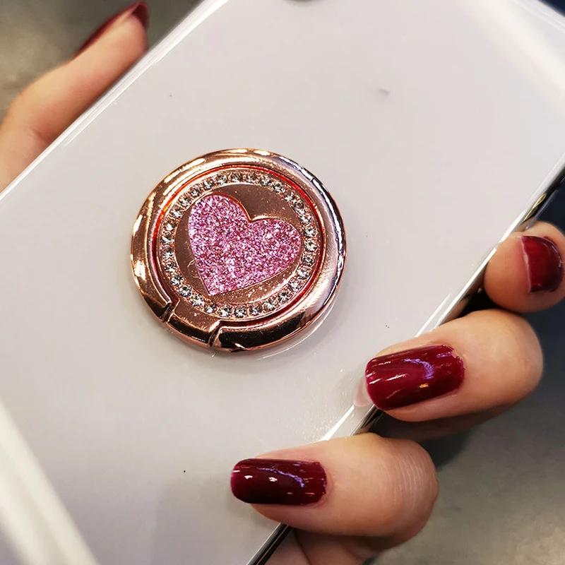 bling diamond glitter 360 rotation finger ring phone holder telephone support accessories stand on mobile phone case for iphone free global shipping