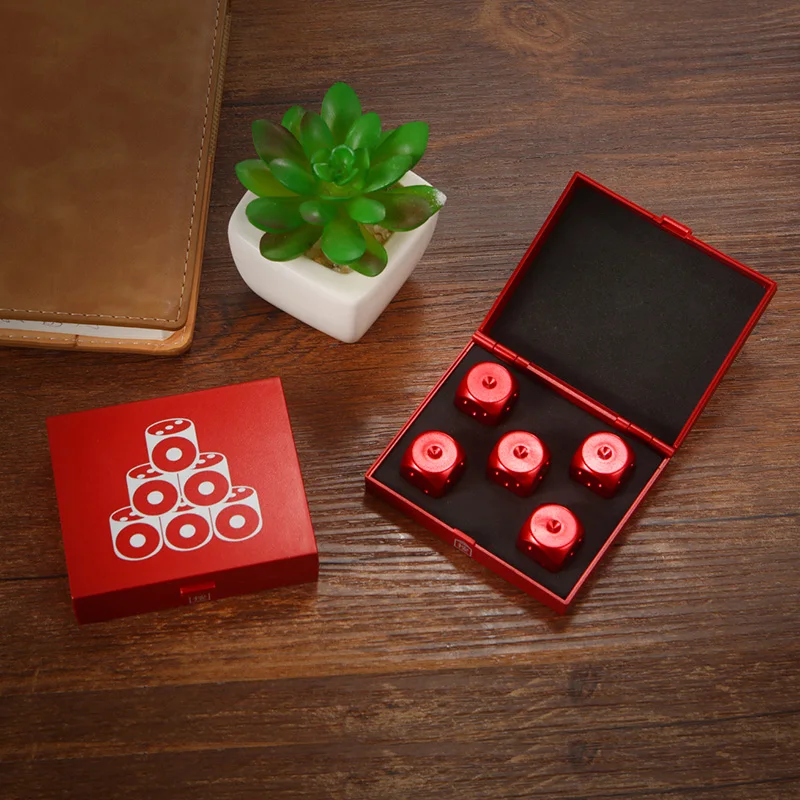 5 шт./компл. золото/серебряные игровые кости металлический Стандартный шесть