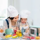 Детский деревянный набор игрушек для кухни, игрушка для раннего развития, машина для приготовления хлеба, кофейная машина, соковыжималка, микроволновая печь