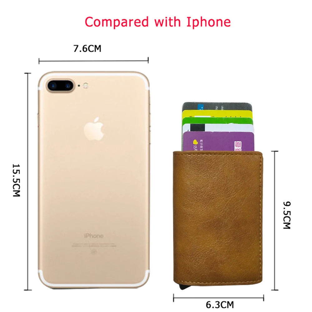 RFID Чехол для карт женский кошелек кредитных маленький чехол Автоматический