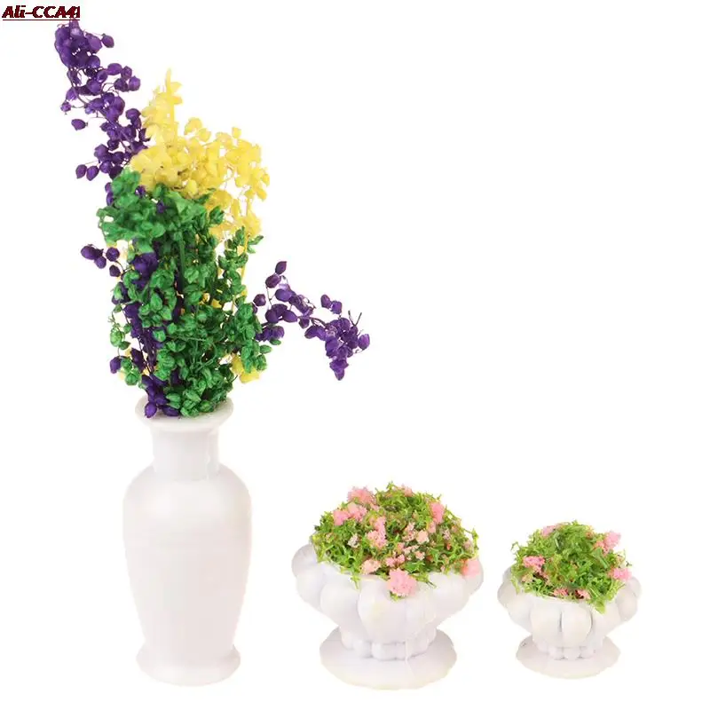 

1:12 миниатюрный кукольный домик, зеленое растение в горшке, модель, садовый декор, аксессуары, имитация мебели, игрушки