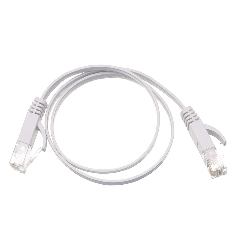 

For Computer Router Laptop CAT6 Flat Ethernet Cable RJ45 Lan Cable Networking Ethernet Patch Cord CAT 6 Network Cable White