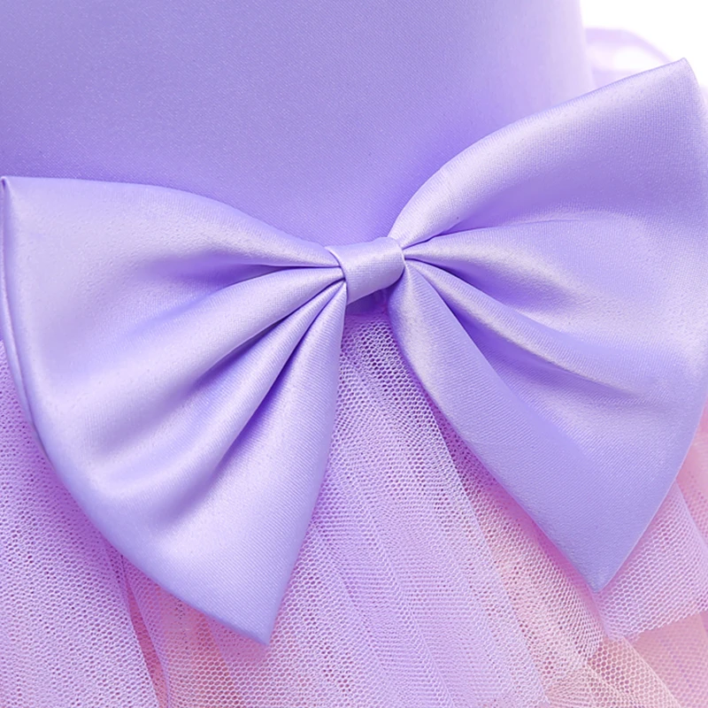 Элегантное праздничное платье принцессы с бантом для маленьких девочек на