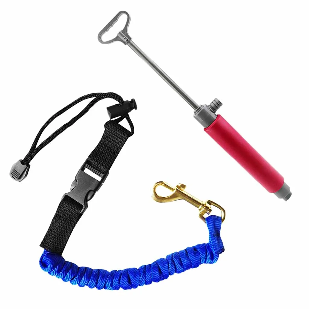 Каяк поручень ручной Трюмный насос + Весло Поводок Спиральный шнур с