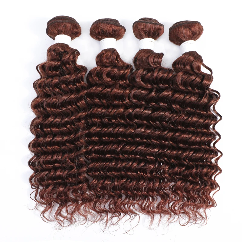 Медовый блонд глубокая волна человеческие волосы пряди SOKU бразильские для