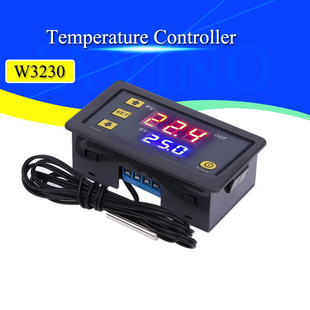 

New W3230 12V/220V High Precision Temperature Controller Digital Display Thermostat Module Micro Temperature Control Instrument