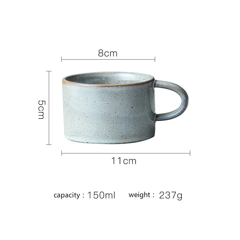 

Japanese Retro Ceramic Cup Creative Water Cup Personalized Mug Kiln Change Coffee Cup Kungfu Teacup Nordic Luxurious Milk Cup