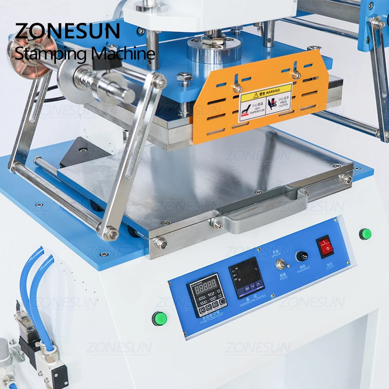 ZONESUN ZS-89D пневматическая штамповочная машина кожа логотип для штамповки слов под