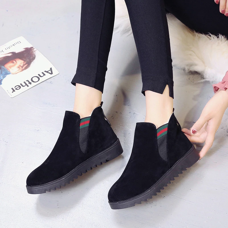 WWKK/зимние ботинки женские водонепроницаемые теплые на плоской подошве коллекция