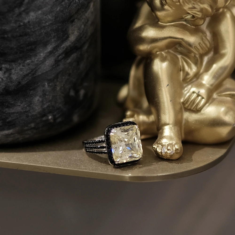 Бутик аморита Роскошные ювелирные изделия огранка подушки цитрин драгоценный