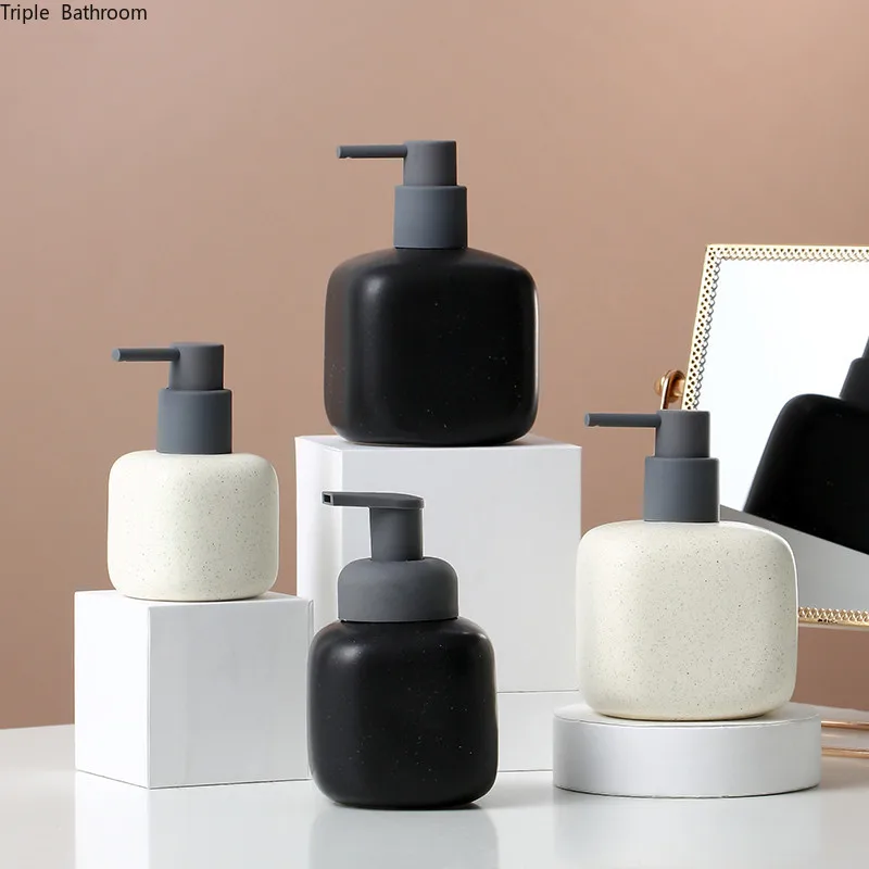 

1pc ceramics Lotion bottle Hotel Soap Dispenser Kitchen hand sanitizer Storage travel shampoo bottle Bathroom Accessory