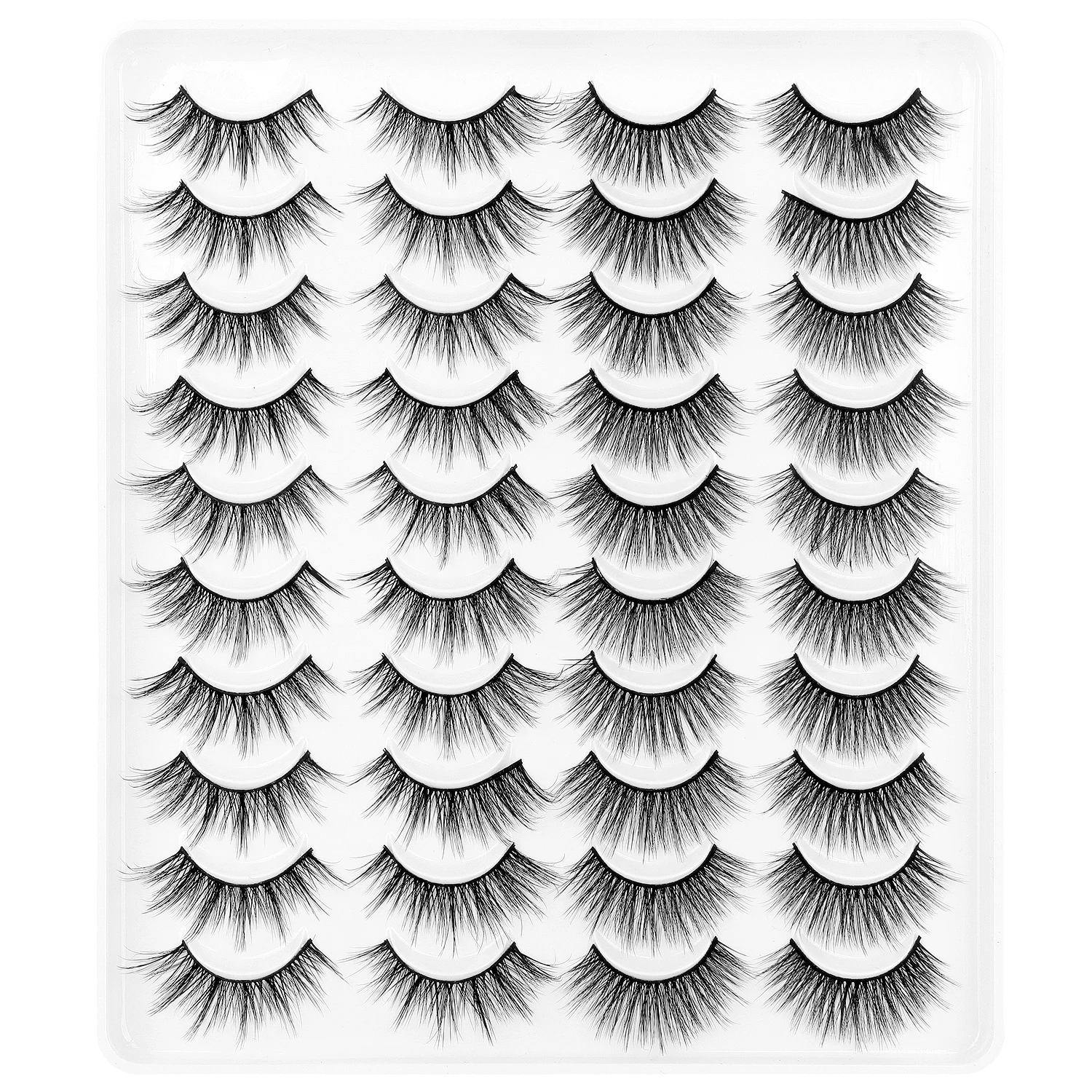 3D настоящие норковые ресницы натуральные накладные серо коричневого цвета