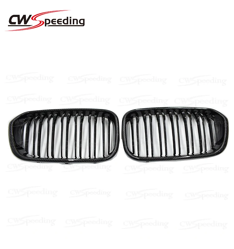 УГЛЕРОДНЫЙ M Цвет Черный 2 линия двойная планка решетка гриль для BMW серии F20