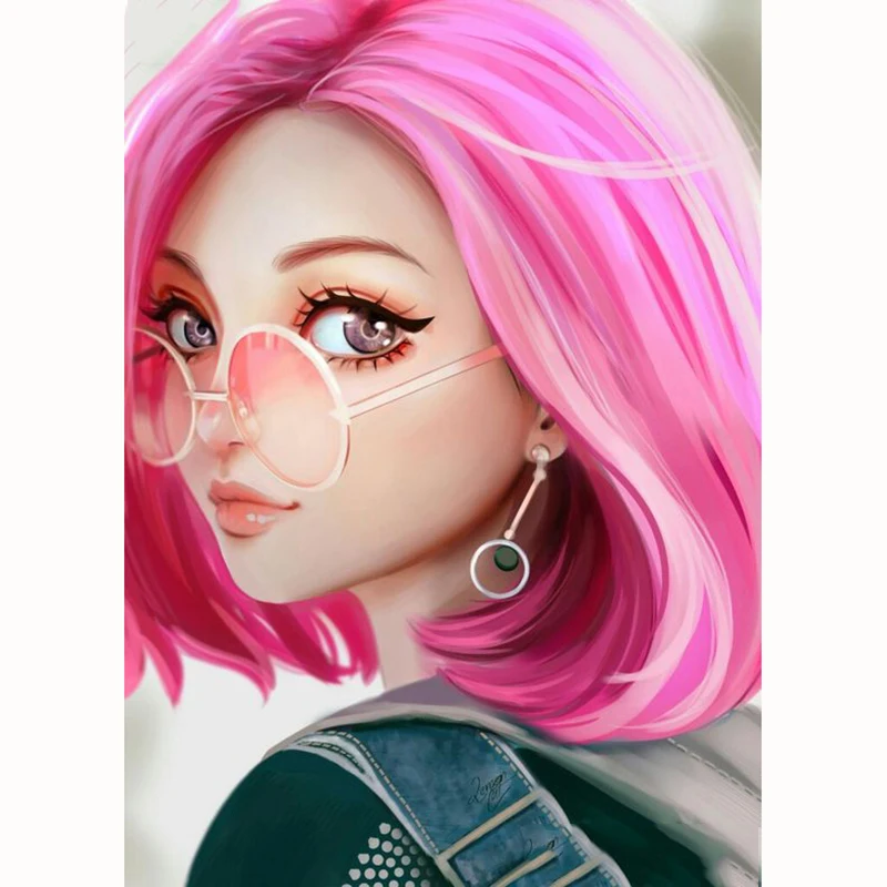 

Full square/round diamond 5D DIY diamond painting "cartoon beauty" embroidery fashion beauty cross stitch 5D home decoration