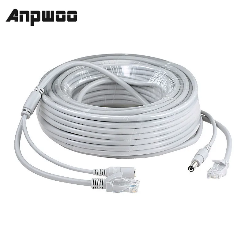 RJ45 Ethernet CCTV кабель Cat5e DC Power Cat5 Интернет сетевой шнур ПК компьютер для POE IP камеры