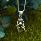 Ожерелье с подвеской-лягушкой для женщин и мужчин, винтажное модное колье до ключиц, металлическая Бижутерия для детей, повседневные аксессуары для вечеринок, подарки