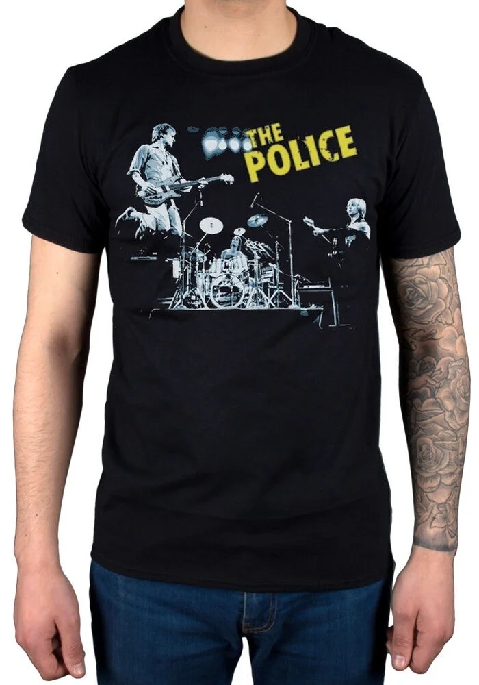 

Official The Police Live T-Shirt Unisex Reggatta Rock Band Tour Music Retro Vint
