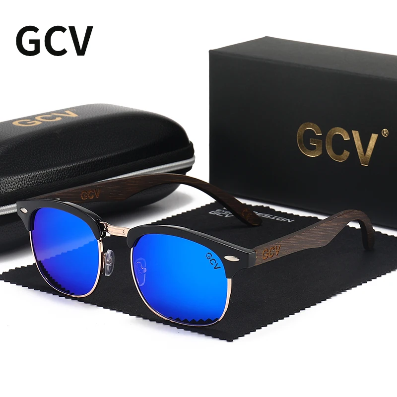 Мужские солнцезащитные очки ручной работы GCV Классические поляризационные с