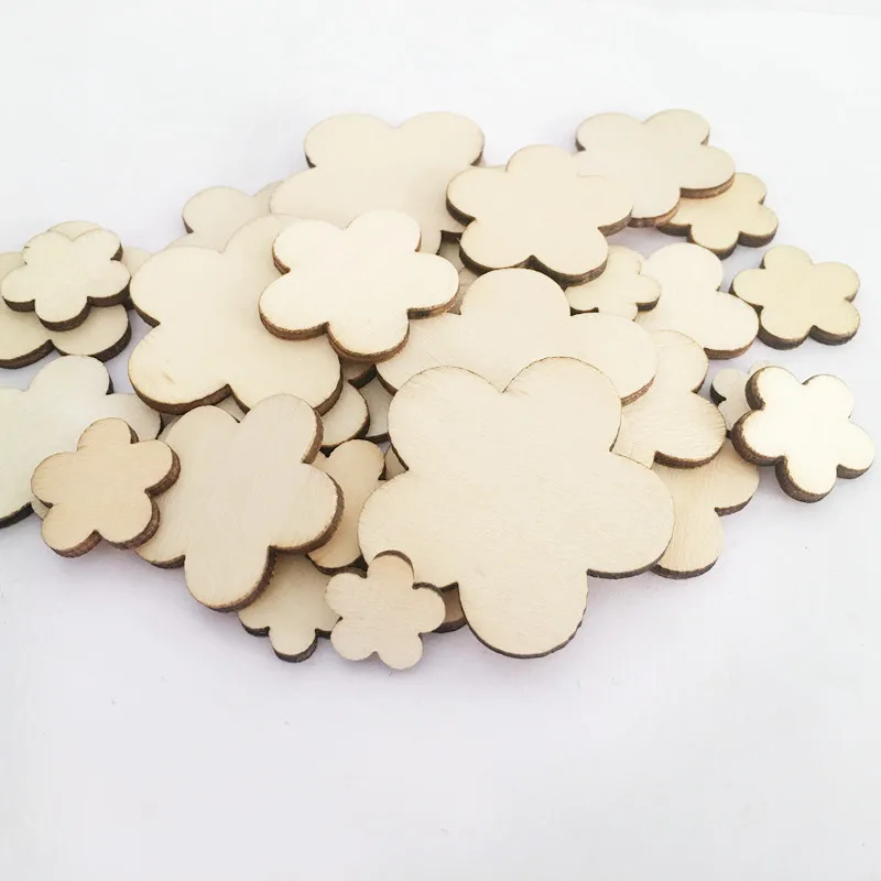 100 шт. необработанный зубной налет из МДФ разных размеров | Дом и сад