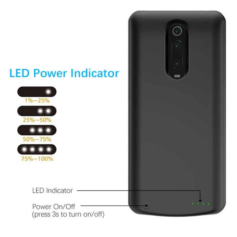 6500 мАч батарея зарядное устройство чехол для Xiaomi Redmi K20 экстенал портативный
