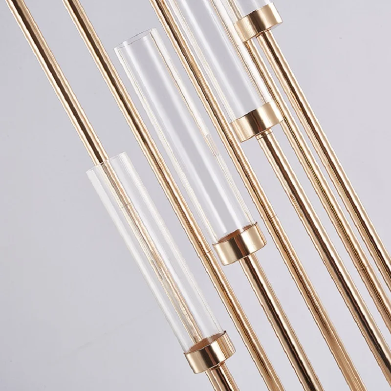1 шт./лот 8 головок металлический подсвечник золотой акриловый свадебный стол
