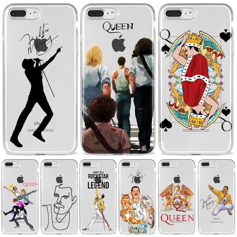 Чехол для телефона Coque iPhone 12 11 X XR XS Max 8 Plus 7Plus 6 6S 5S SE Freddie Mercury Queen band мягкий