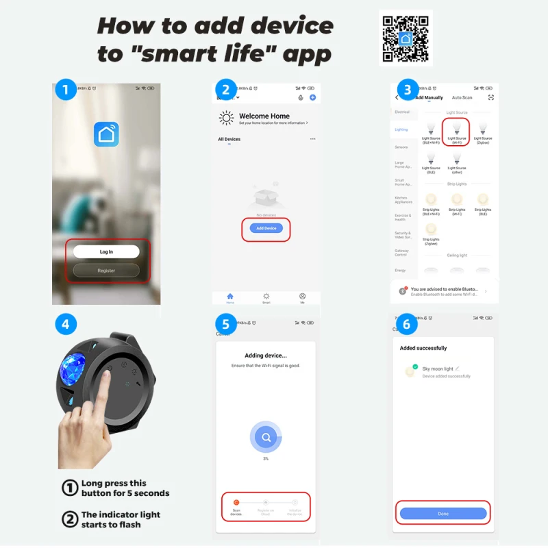 

Tuya WiFi starry sky projector light projector APP remote control is compatible with Alexa and Google Home Assistant