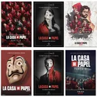 Плакаты La casa de papel, плакаты для печати фильмов, ТВ-шоу, сезон 4, 3, 2, 1, ограбление денег, настенное искусство, картина, Декор, дом из бумаги, плакаты на холсте