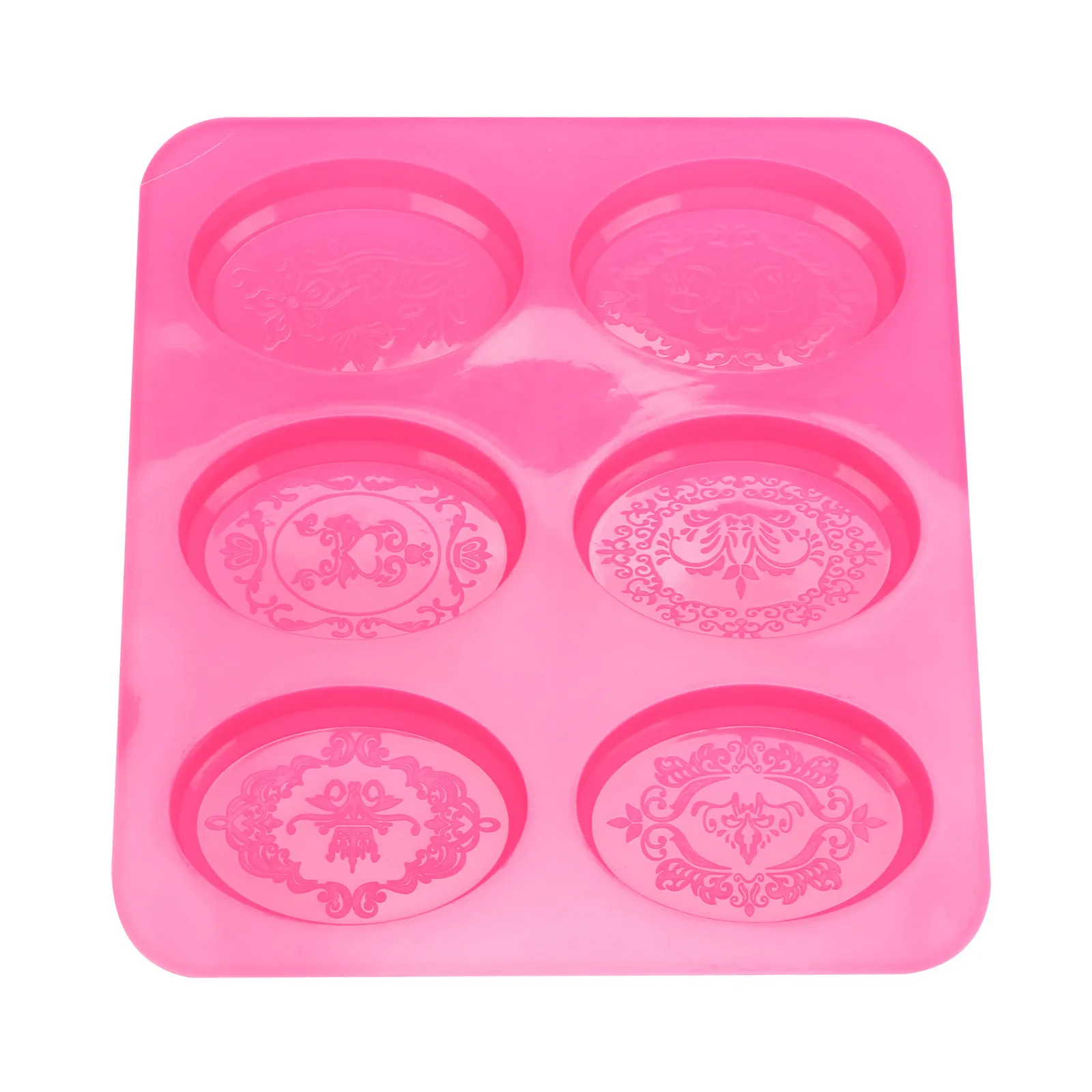 Шесть последовательных овальных форм для мыла новые силиконовые формы кружевные