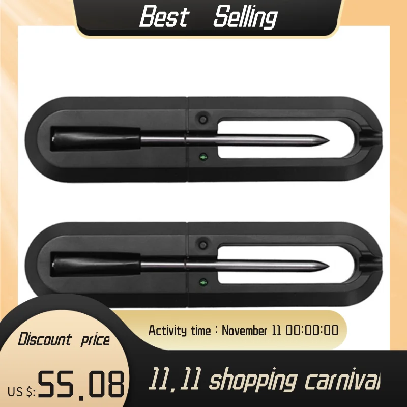 Kitchen Oven Thermometer Wireless Smart BBQ Meat Food Cooking Steak Bluetooth Outdoor Barbecue 2Pcs Grill Tools | Дом и сад
