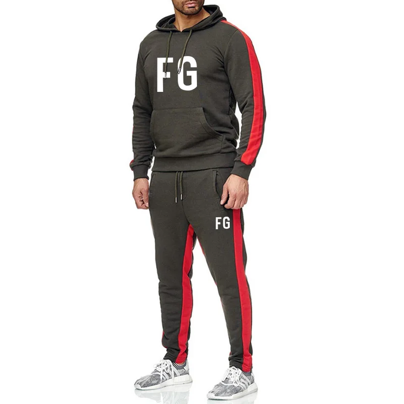 Спортивный костюм для мужчин зимняя толстовка с капюшоном спортивная одежда
