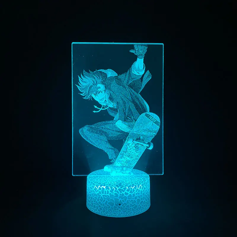 3D Picture Lamp Anime SK8 The Infinity Bluetooth Speaker Room Decoration Teenager Cartoon Anime Personalized Gift Bedside Lamp