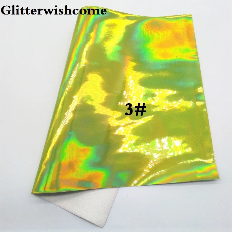3 Glitterwishcome 21X29 см A4 размер винил для бантов Cuero Sintetico гладкая Переливающаяся кожа Fabirc винил для бантов, GM017A - Цвет: 3