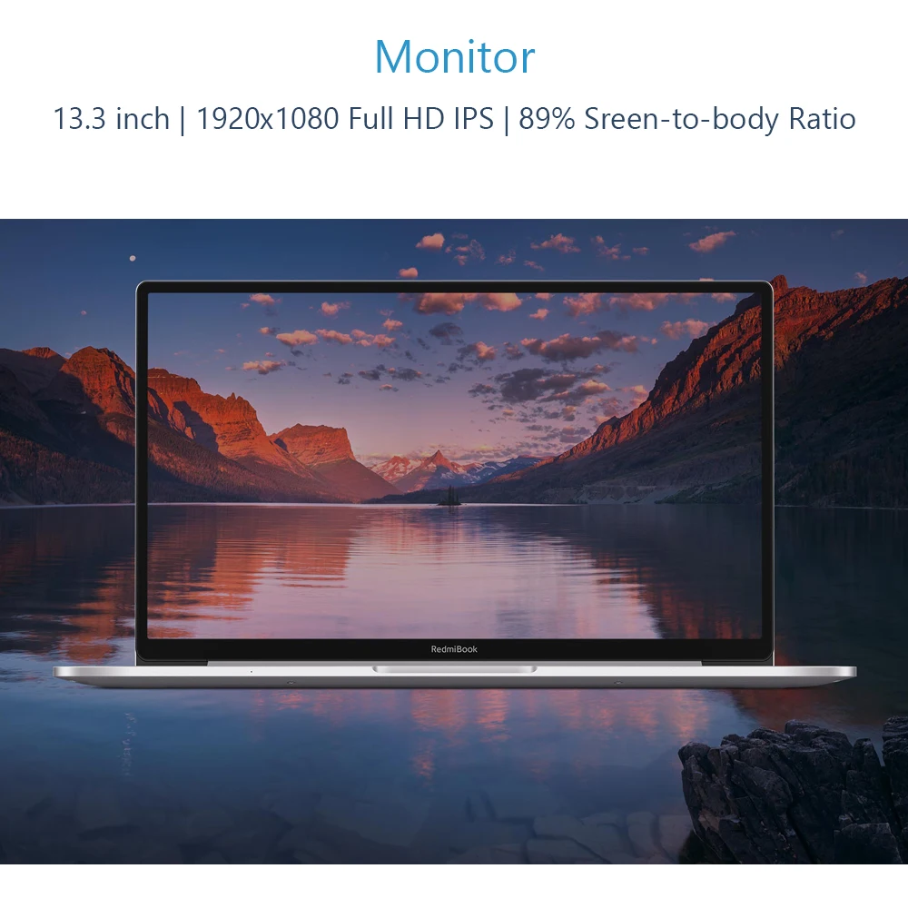 Оригинальный ноутбук Xiaomi RedmiBook 13 3 дюйма четырёхъядерный i7 10510U 8 Гб DDR4 RAM 512 ГБ SSD MX250