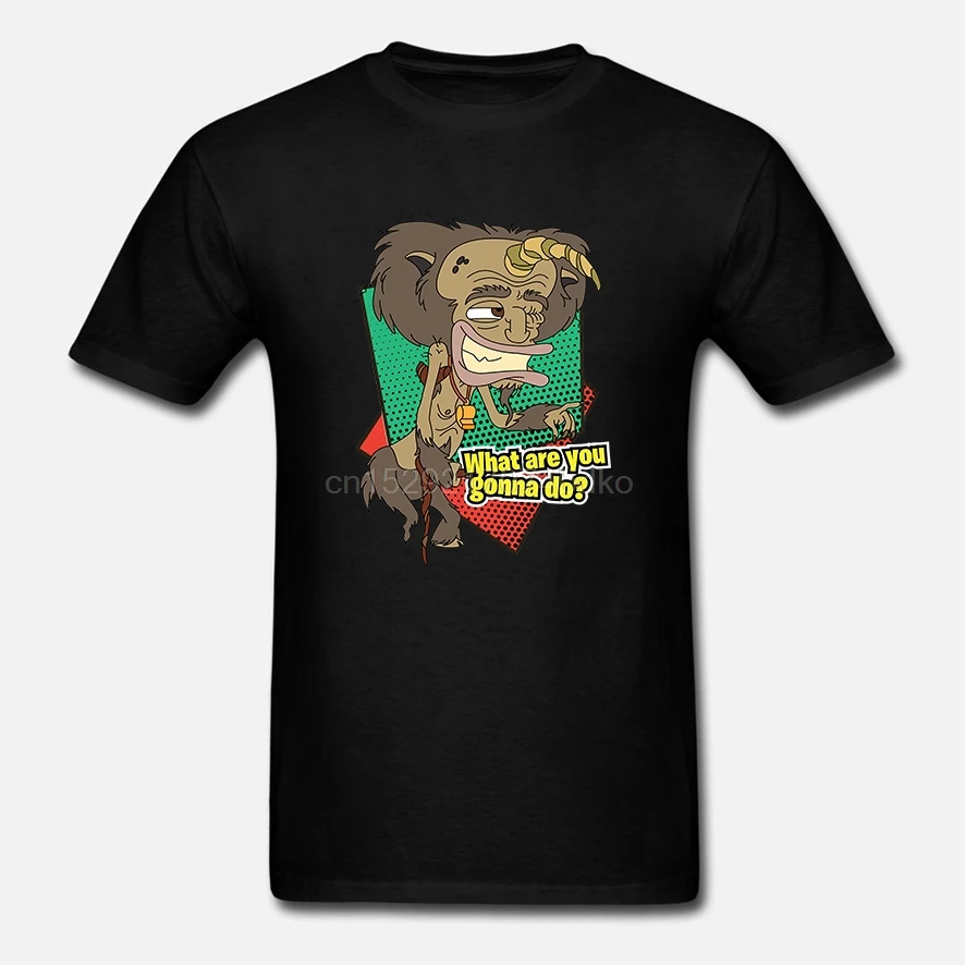 Рикки гормон Монстр большой рот Мужская черная футболка уличная забавная