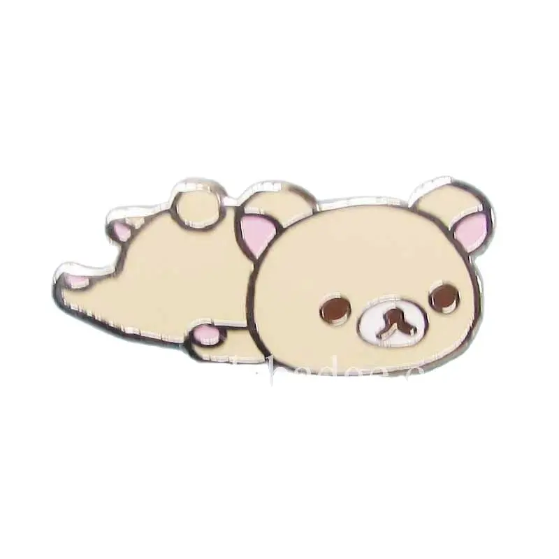 

Изготовленные по индивидуальному заказу; Одежда с героями мультфильмов милые Bearblack никель твердым эмалиевым покрытием штырь отворотом