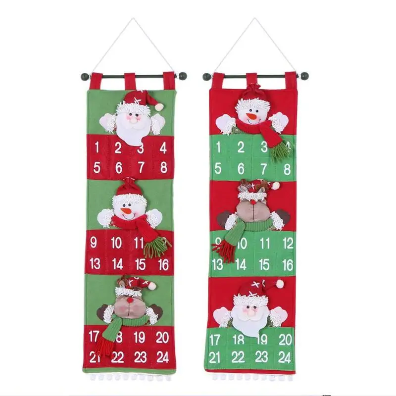 VKTECH Рождественский календарь Санта Клаус Снеговик таймер дверь настенное окно